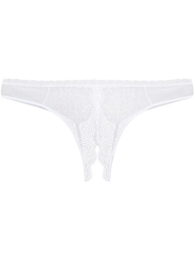 Shop Maison Close La Directrice Openable Thong In White