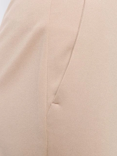 Shop Max Mara Cropped Tapered Trousers In Neutrals