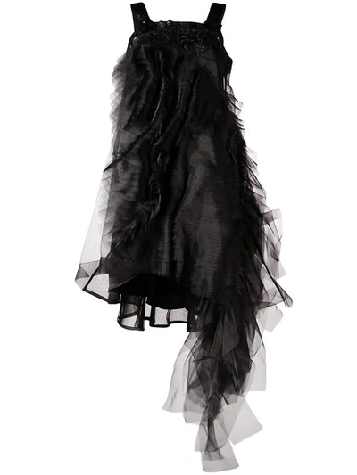 Shop Antonio Marras Full Asymmetric Dress In Black