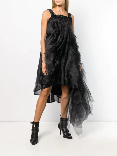 Shop Antonio Marras Full Asymmetric Dress In Black