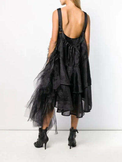 Shop Antonio Marras Full Asymmetric Dress In Black