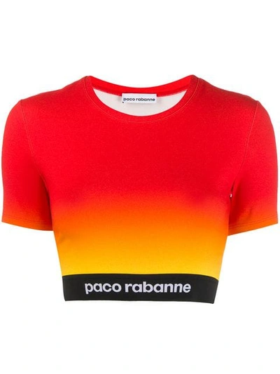 Shop Paco Rabanne Cropped-oberteil Mit Logo - Rot In Red