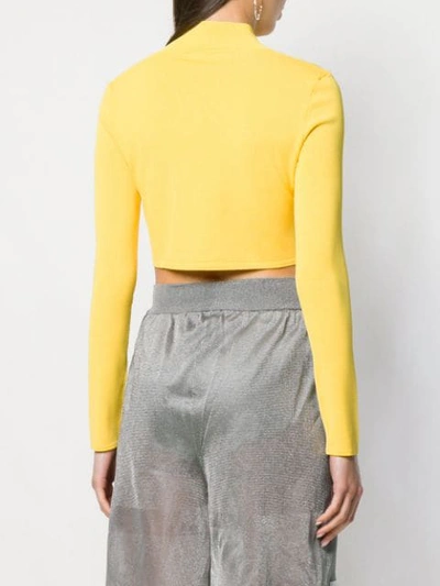 Shop Artica Arbox Cropped Long-sleeved Tee - Yellow