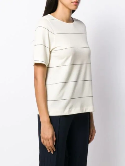 Shop Apc Striped T-shirt In Neutrals