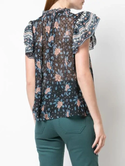 Shop Ulla Johnson 'ida Birds Of Paradise' Bluse In Noir