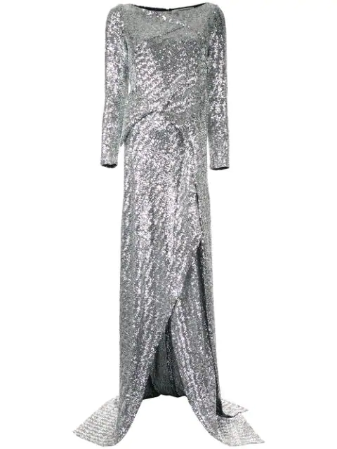 roland mouret silver dress