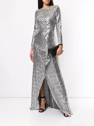 Shop Roland Mouret Long In Silver