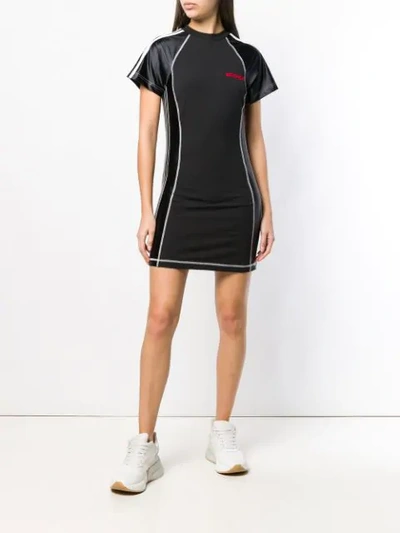 Shop Adidas Originals By Alexander Wang Fitted Short Dress In Black