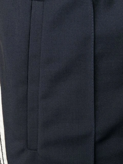 Shop Miu Miu Side-stripe Drawstring Trousers In Blue