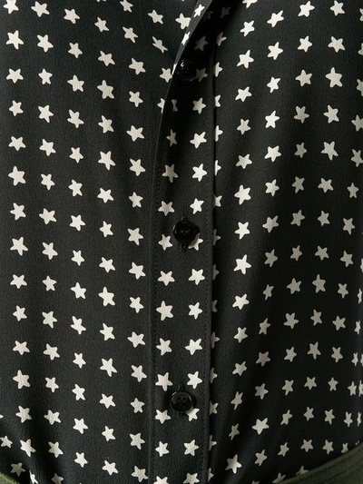 Shop Saint Laurent Star Print Shirt In 1095 -noir Craie