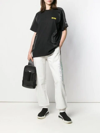 Shop Alexander Wang Adidas Originals By  Graphic Print Track Pants - Grey