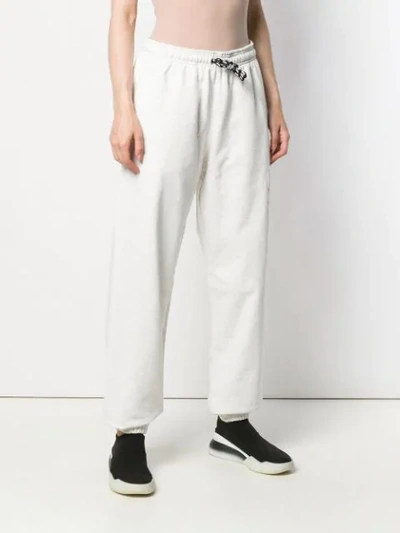 Shop Alexander Wang Adidas Originals By  Graphic Print Track Pants - Grey