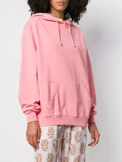 Shop Acne Studios Hooded Sweatshirt In Pink