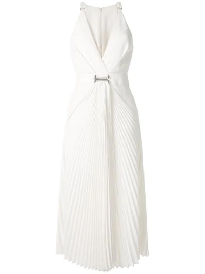 Shop Dion Lee Suspended Sunray Dress In White