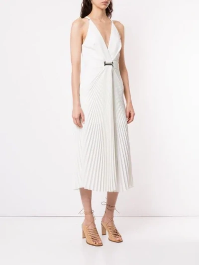 Shop Dion Lee Suspended Sunray Dress In White