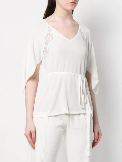 Shop See By Chloé Knitted Cape Top In White