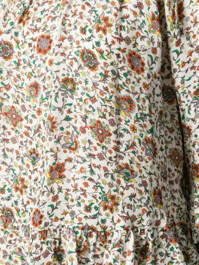 Shop Tory Burch Floral Print Maxi Dress In Neutrals