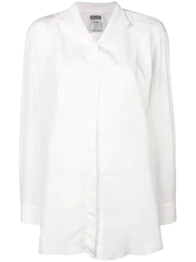 Shop Kristensen Du Nord Revere Collar Shirt In White