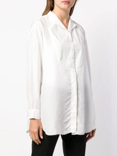 Shop Kristensen Du Nord Revere Collar Shirt In White