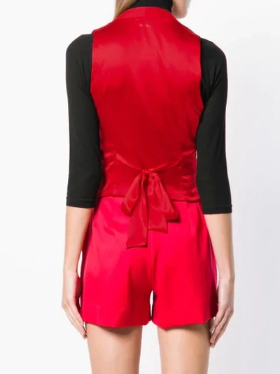 Shop Styland Tailored Suit Waistcoat In Red