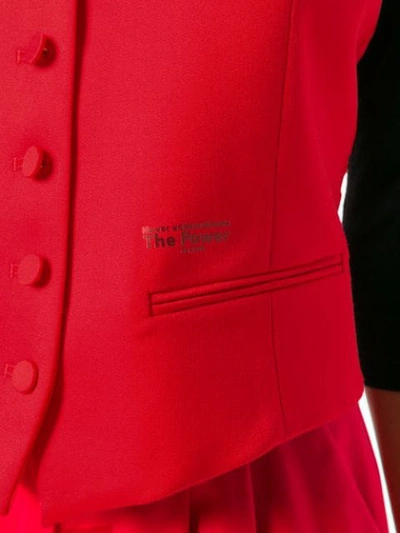 Shop Styland Tailored Suit Waistcoat In Red