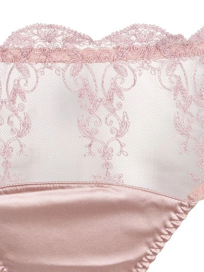 Shop Fleur Of England Antoinette Embroidered Brief In Pink