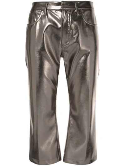 Shop We11 Done Capri Trousers In Silver