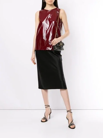 Shop N°21 Coated Sleeveless Top In Red