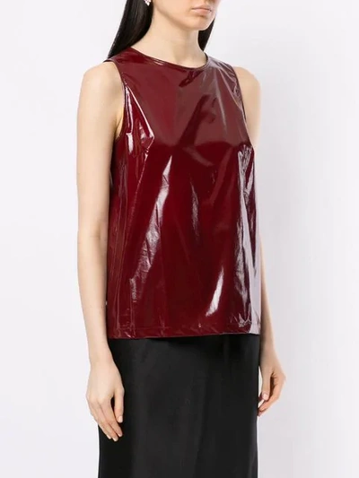 Shop N°21 Coated Sleeveless Top In Red
