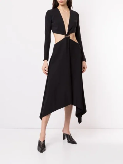 Shop Dion Lee Modular E-hook Dress In Black