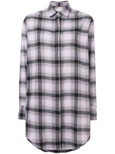 Shop Each X Other Oversized Soft Washed Flannel Shirt In Pink