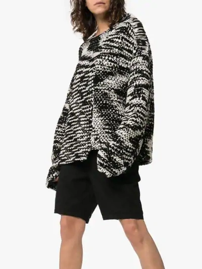 Shop Ambush Waves Knitted Oversized Sweater In Black