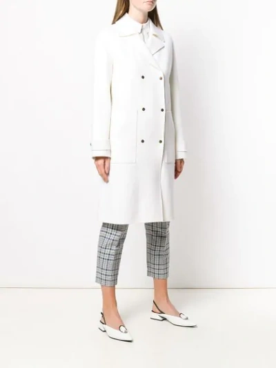 Shop Theory Military Coat In White