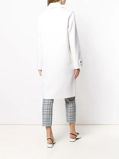 Shop Theory Military Coat In White