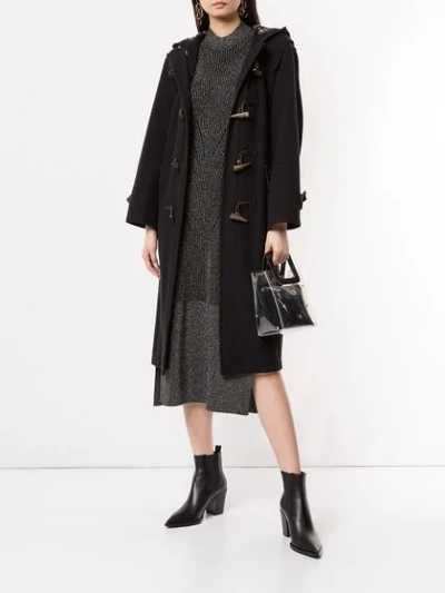 Pre-owned Burberry Toggle-fastening Coat In Black