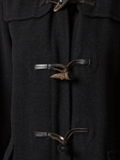 Pre-owned Burberry Toggle-fastening Coat In Black