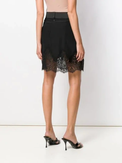 Shop Dolce & Gabbana Lace Skirt In Black