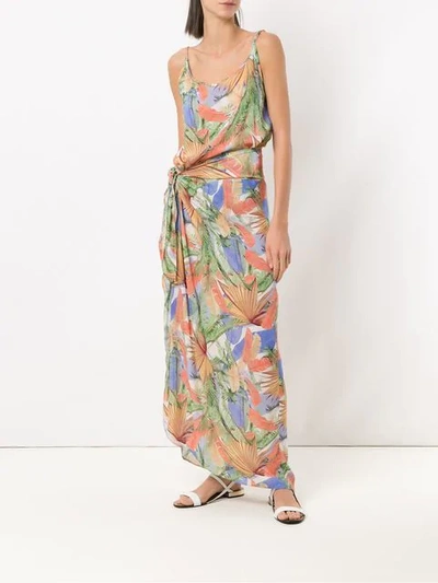 Shop Track & Field Printed Beach Dress In Multicolour