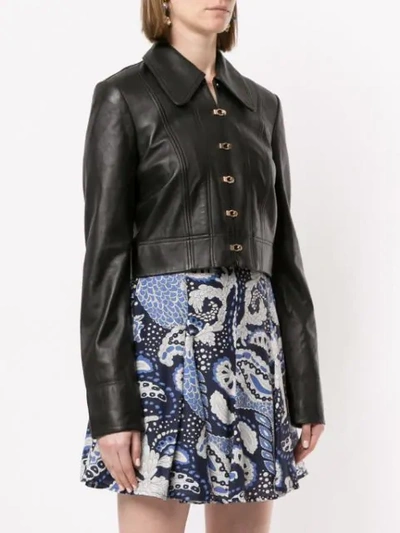 Shop Alice Mccall Sweet Street Cropped Jacket In Black