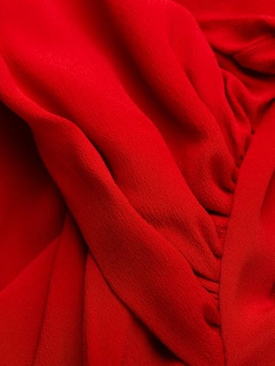 Shop Rick Owens Asymmetric Wrap Dress In Red