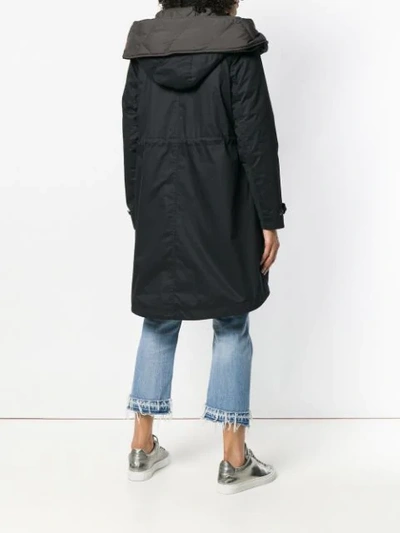 Shop Woolrich Layered Trench Coat - Black