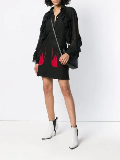 Givenchy Ruffled Style Transparent Blouse In Black