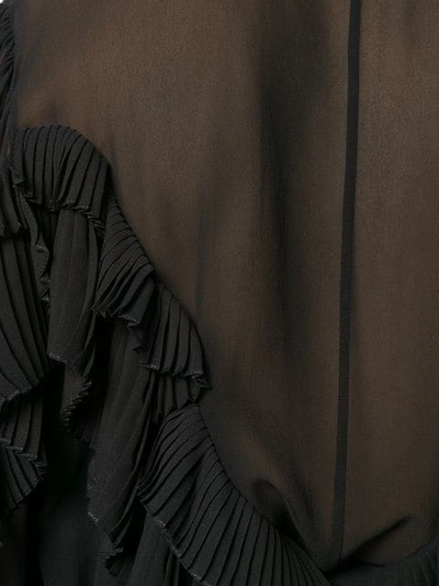 Givenchy Ruffled Style Transparent Blouse In Black