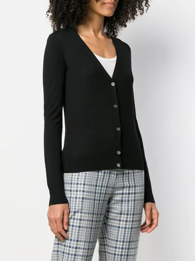 Theory Regal Wool-blend Cardigan In Black