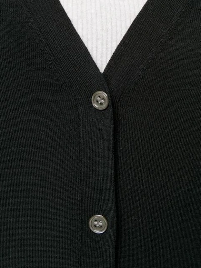 Theory Regal Wool-blend Cardigan In Black