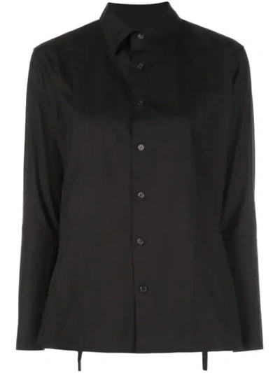 Shop Yohji Yamamoto Straight Fit Shirt In Black
