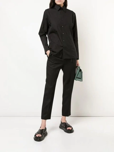 Shop Yohji Yamamoto Straight Fit Shirt In Black