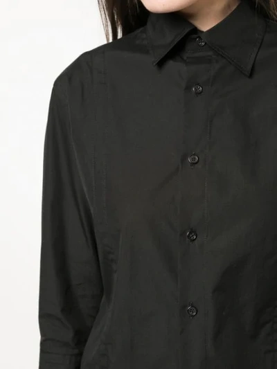 Shop Yohji Yamamoto Straight Fit Shirt In Black