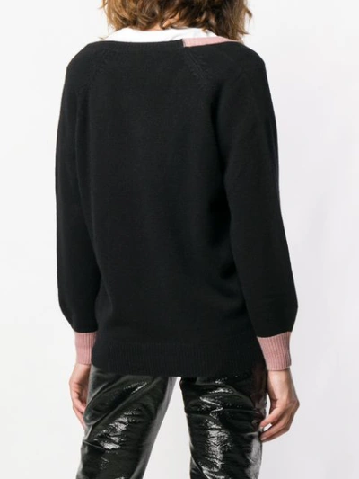 Shop Pinko 100% Cashmere Sweater In Black