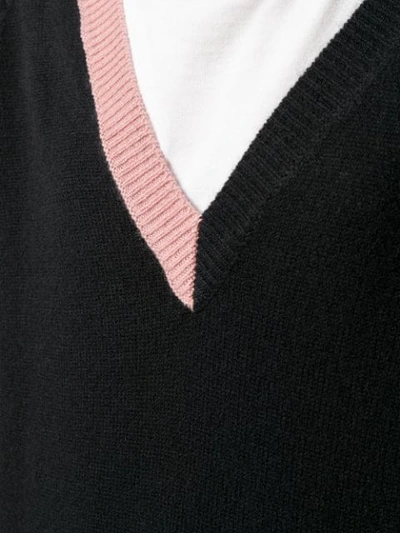 Shop Pinko 100% Cashmere Sweater In Black